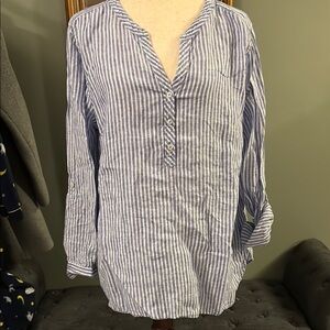 Striped Blue Women's Top